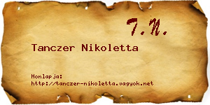 Tanczer Nikoletta névjegykártya