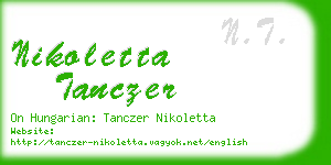 nikoletta tanczer business card